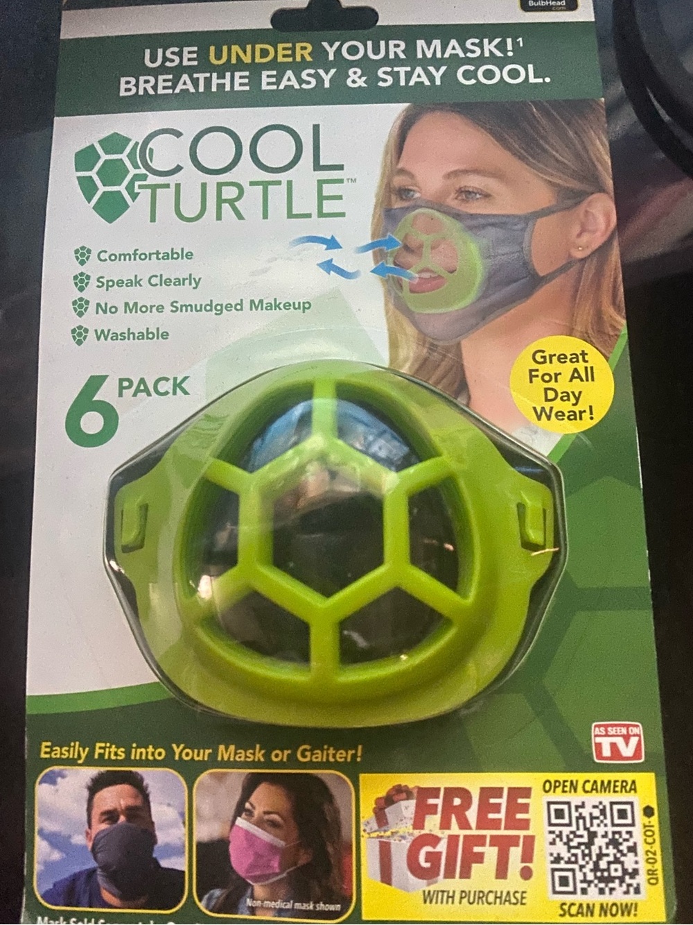 COOL TURTLE π’ UNDER FACE MASK BREATH EASY